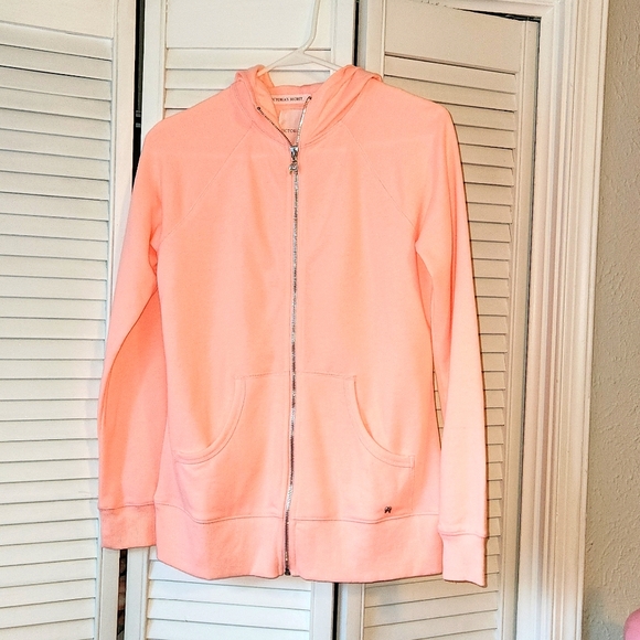EUC Victoria's Secret fleece zip up hoodie - Picture 1 of 12